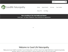 Tablet Screenshot of goodlifenaturopathy.com
